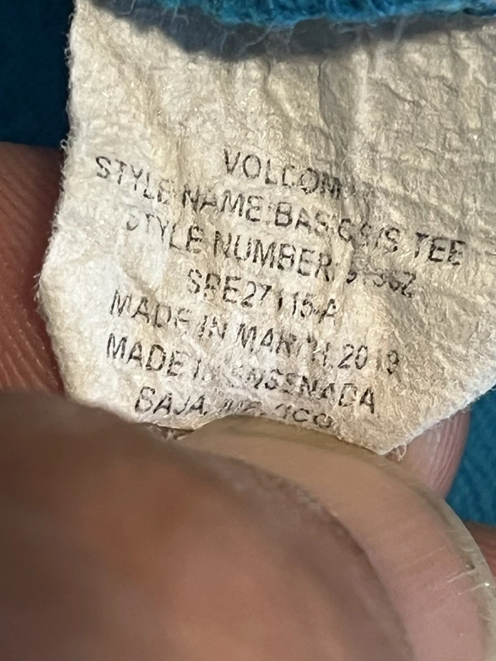 Camiseta Volcom Niños Talla 5 Azul Estampado Gráfico Manga Corta Cuello Redondo Camiseta Foto 4 de 4