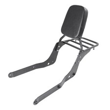 For Honda Shadow VT750C Aero 2004-12 Black Backrest Sissy Bar W/ Luggage Rack