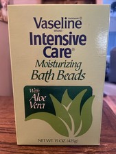 Vintage Vaseline Intensive Care Aloe Vera Moisturizing Bath Beads NOS 80  s