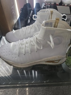 Under Armour Curry 4 White And Gold High-Top Men s US 10 Medium