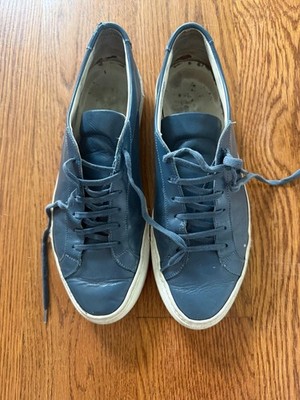 Common Projects Achilles Low 42 Blue Leather Made in Italy