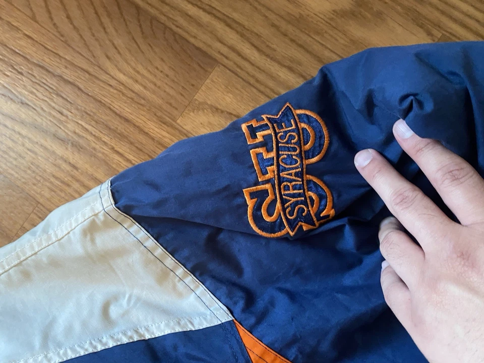 Vintage Syracuse Pro Player Jacket Men Size Large 90s Full Zip Multicolor Rare - Image 3 of 4