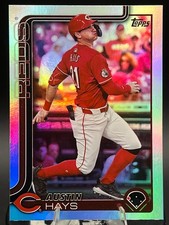 2025 Topps series 2 AUSTIN HAYS Rainbow Holo Foil #613 Reds