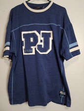 Vtg Mens Y2K Paco Jeans Embroidered Blue T-shirt Size 2XL