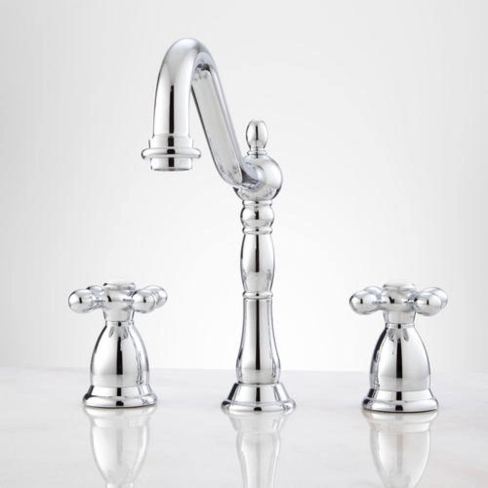 Signature Hardware Victorian Widespread Bathroom Faucet - Lever Handles - Chrome 44490₽