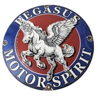 Vintage Pegasus Sign - Gas Pump Station Motor Spirit Porcelain Ad Wall Sign