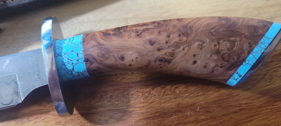 Michael Miller Custom Fixed Blade Damacus Knife Bowie Fighter w/Certificate.  - Image 2 of 4