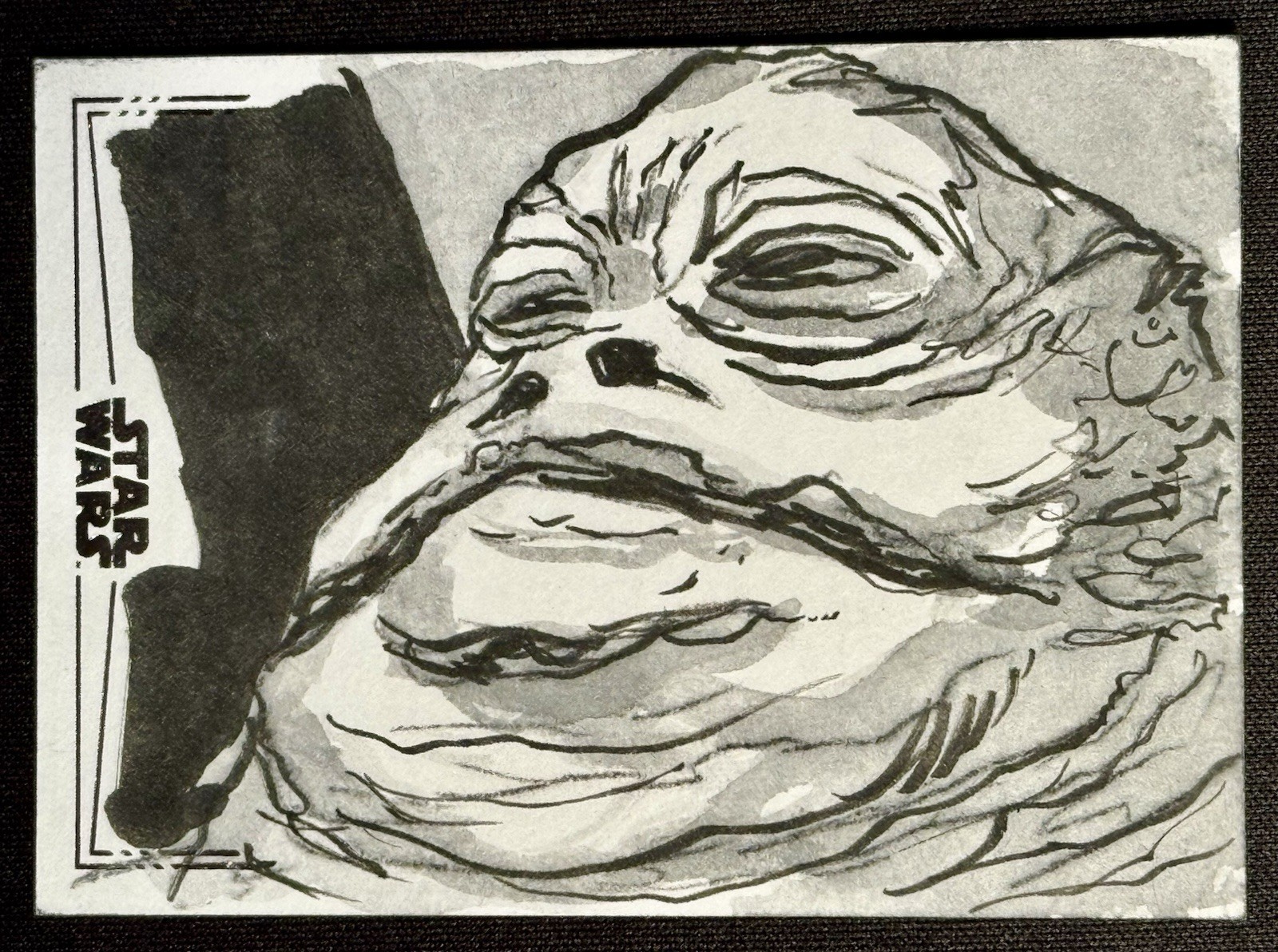 2025 Topps Star Wars Smuggler Outpost 1/1 Sketch Jabba The Hut Dan Gorman Signed