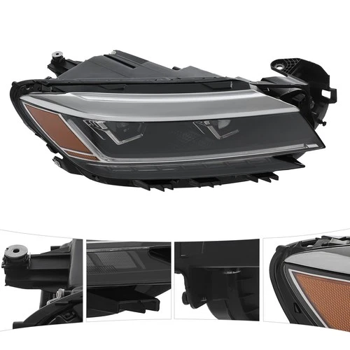 Right LED Headlamp for 2020-2022 VW Passat S/SE/R-Line Non-SEL No AFS, With DRl - Picture 5 of 12