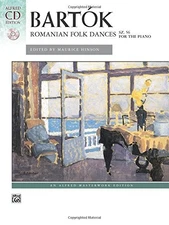 BARTOK -- ROMANIAN FOLK DANCES, SZ. 56 FOR THE PIANO: BOOK By Bela Bartok VG