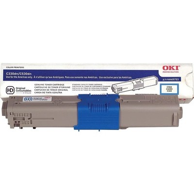 OKI Data 44469703 Toner Cartridge, Type C17 (3k), Cyan