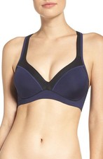 Natori 752147 Zen Convertible Underwire Sports Bra, Navy/Black, Size 32DDD