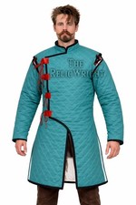 Medieval Thick Padded Cotton Gambeson with detachable Full sleeve Sca/larp