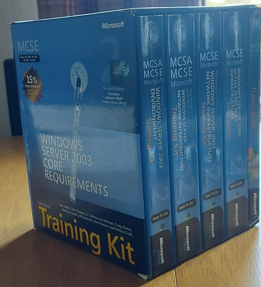 MCSE/MCSA Microsoft Training 7 BOOKS Software CD's UNOPENED - NEVER BEEN USED - Image 2 of 4