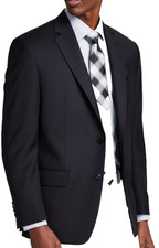 Michael Kors Men  s Suit Jacket 42R Black Classic Fit Wool Blend KAPLAN