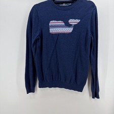 Vineyard Vines Boys Navy Whale Sweater - Size XL 18 Youth