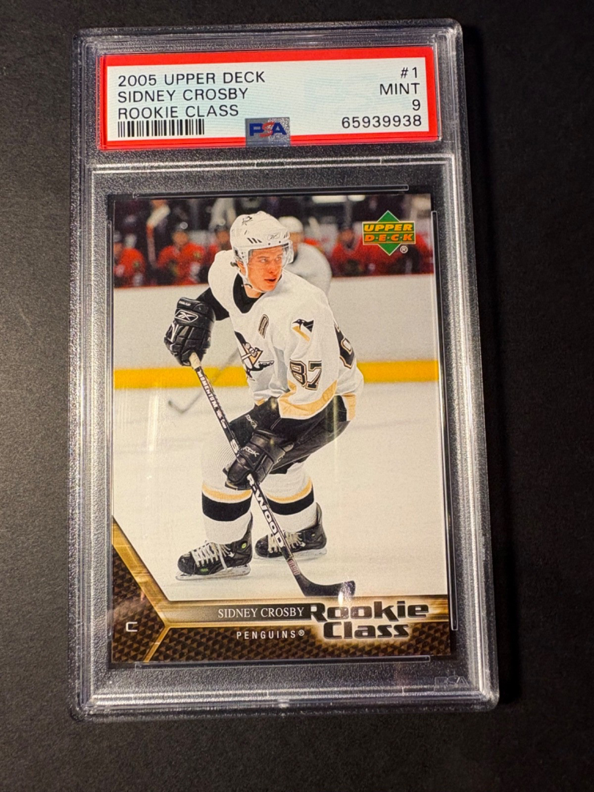 2005 UPPER DECK ROOKIE CLASS #1 SIDNEY CROSBY RC PSA 9