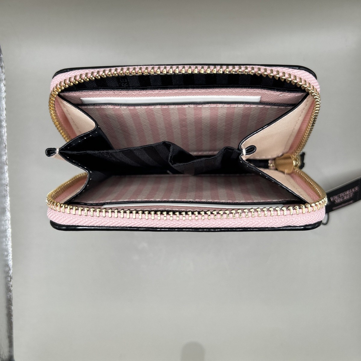 Victoria's Secret Small Wallet With Zip Heritage Stripe NEW WITH
