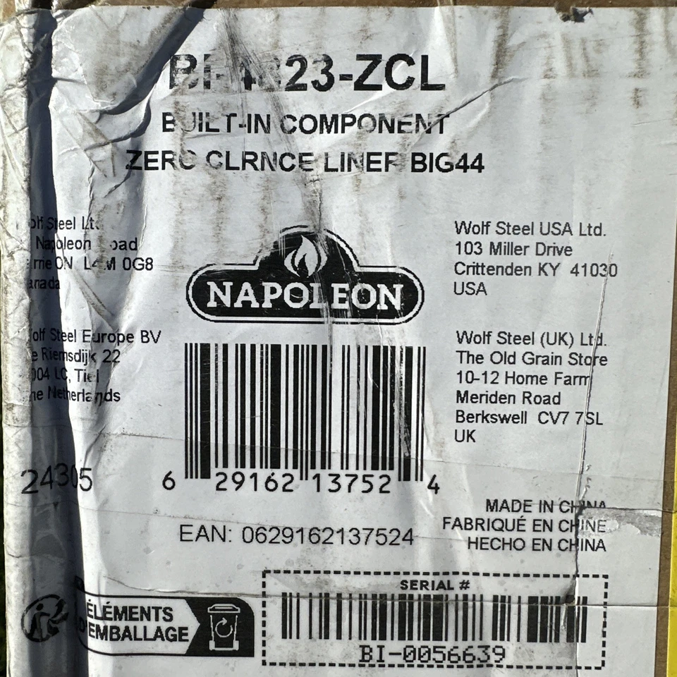 Componente incorporado Napoleon Zero Clearance Liner para parrilla de gas 700 incorporada Foto 2 de 2