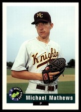 1992 Classic Draft Picks Michael Matthews Cleveland Indians #27