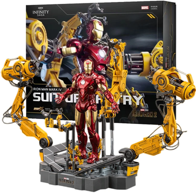 ZD Toys Iron Man with SUIT-UP GANTRY LED Circular Armor