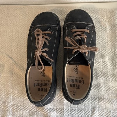 Finn Comfort Ikebukuro Shoes Women's 6.5 US Black Leather Oxford Sneakers