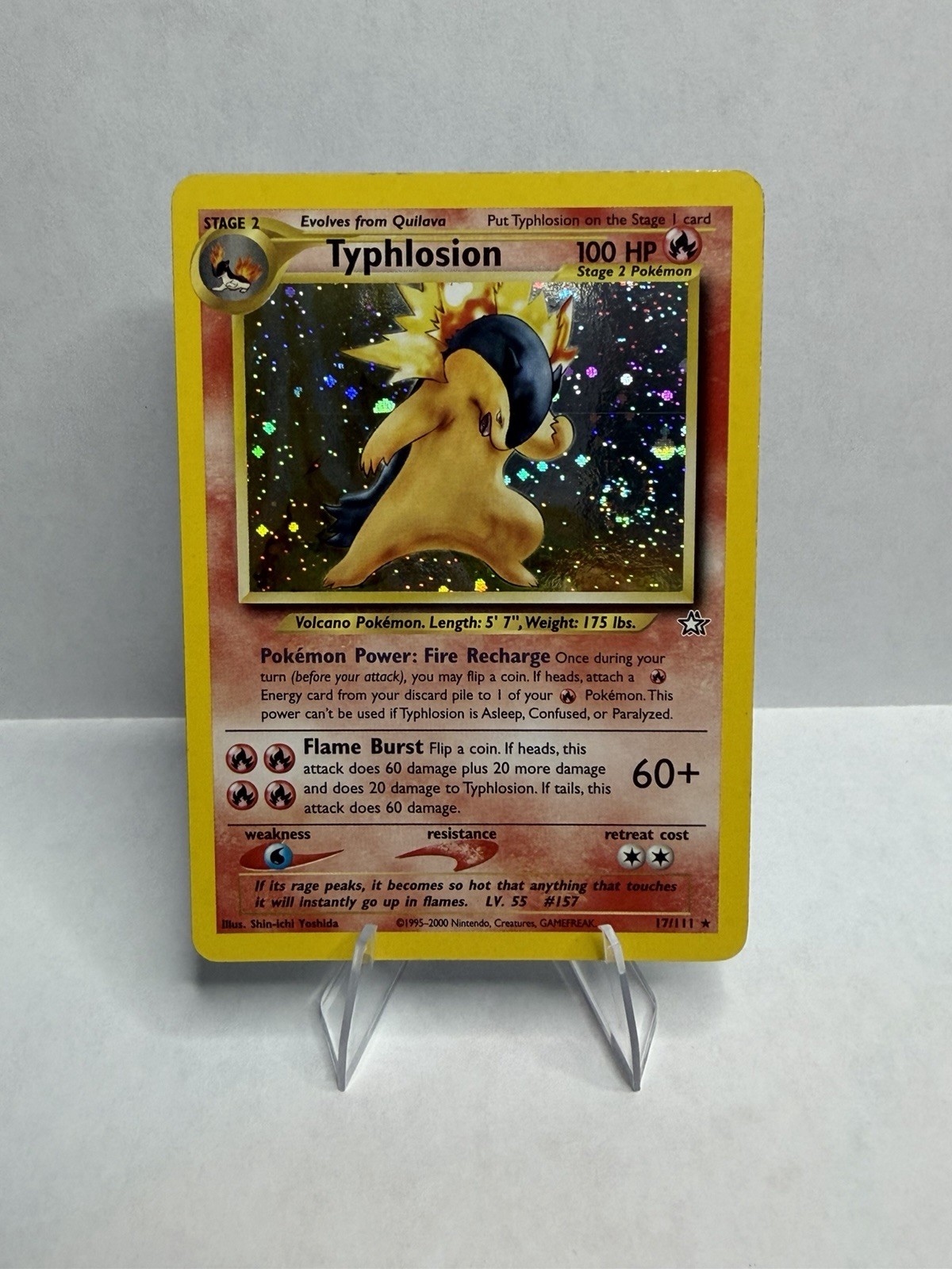 Typhlosion Pokemon Neo Genesis 17/111 LP- SWIRL 🌀🌀🌀🌀