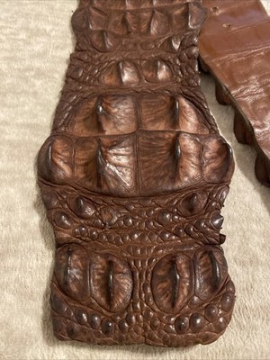 GENUINE CROCODILE ALLIGATOR SKIN EXOTIC BELT RAW HIDE STRAP  display picture 1