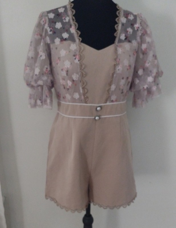 Vintage Valley Girl Playful Romper