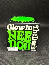 Schylling NeeDoh Glow-in-the-Dark Squishy Stress Ball Squeeze Toy Green