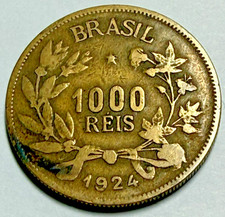 Brésil 1000 Reis KM# 525 1924 état de circulation
