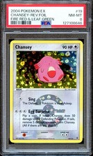 PSA 8 Chansey 19/112 Reverse Foil Fire Red & Leaf Green EX Pokemon Karte NM