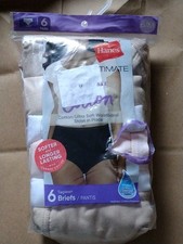 Hanes 6/M Comfort Women's COTTON POLYES BRIEF Panties 6-Pack NEW ASSORTED COLOR