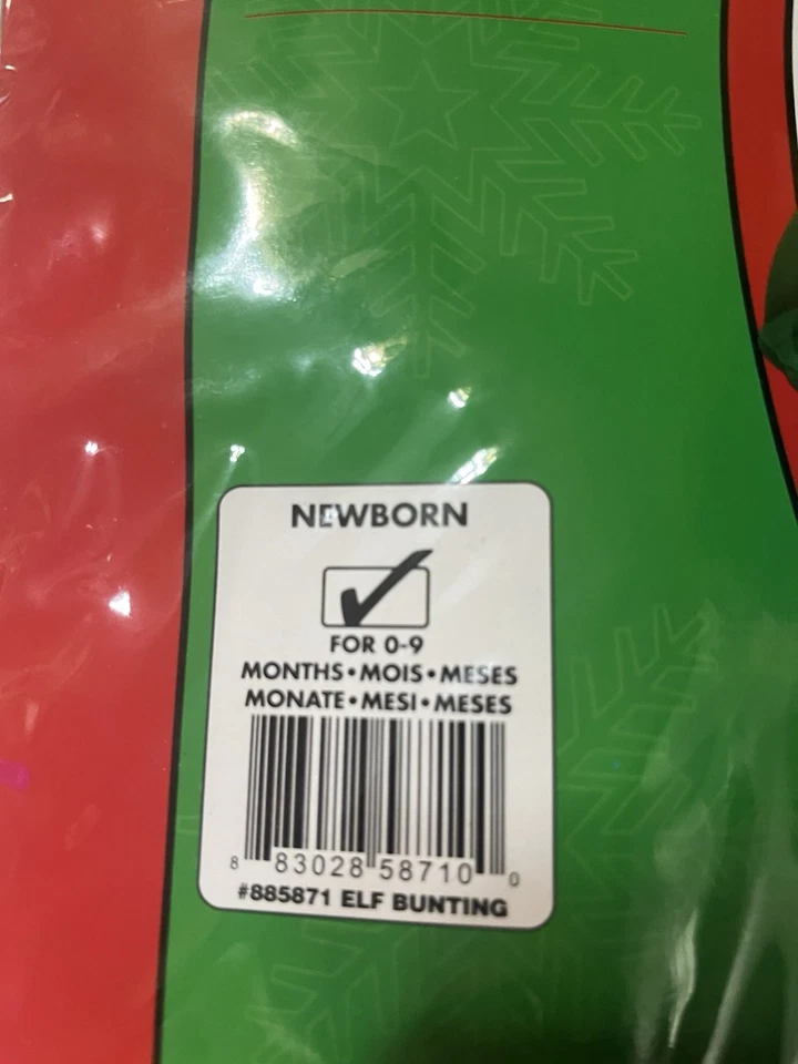 Костюм с головным убором для новорожденных эльфов 0-9 месяцев - Изображение 2 из 4