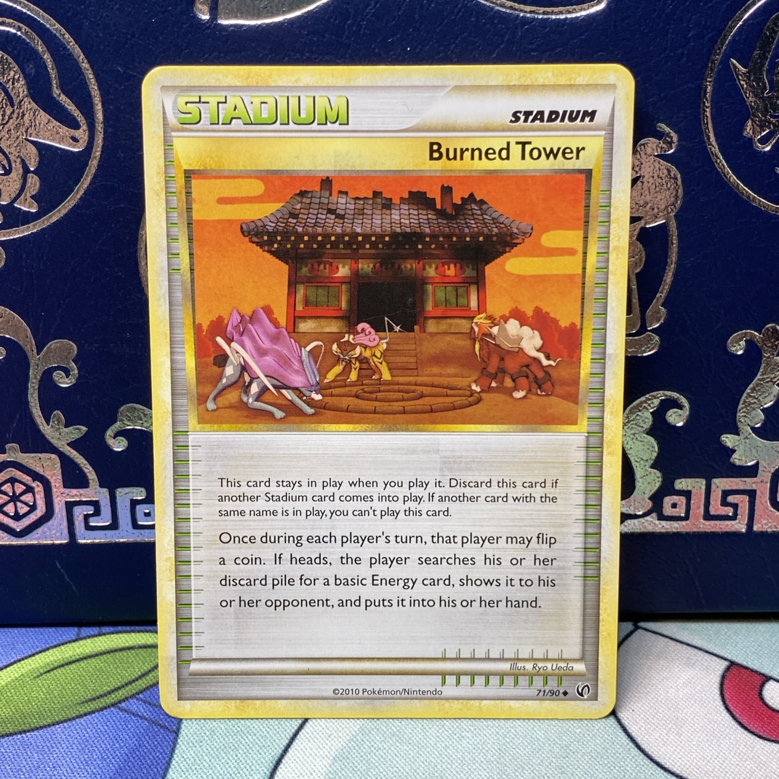 Burned Tower Stadium Trainer Pokémon HeartGold & SoulSilver Undaunted 71 2010 NM