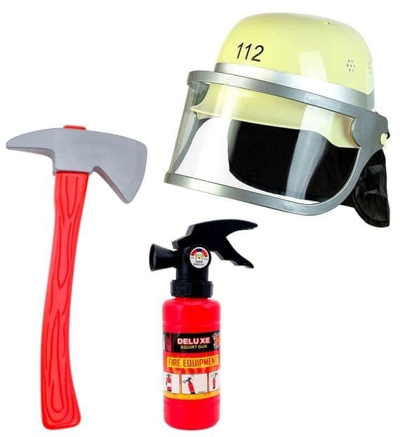Childrens Firefighter Set 3 Piece Fireman Fancy Dress Role Play