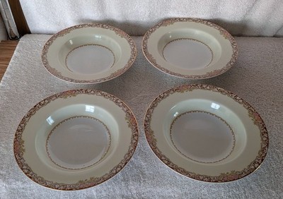Noritake Pattern Harmony 8 1/8 Inch Rimmed Soup Bowls Set of 4