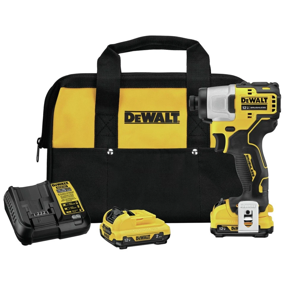 Kit de atornillador de impacto DeWalt DCF801F2R XTREME 12V MAX 1/4" certificado restaurado