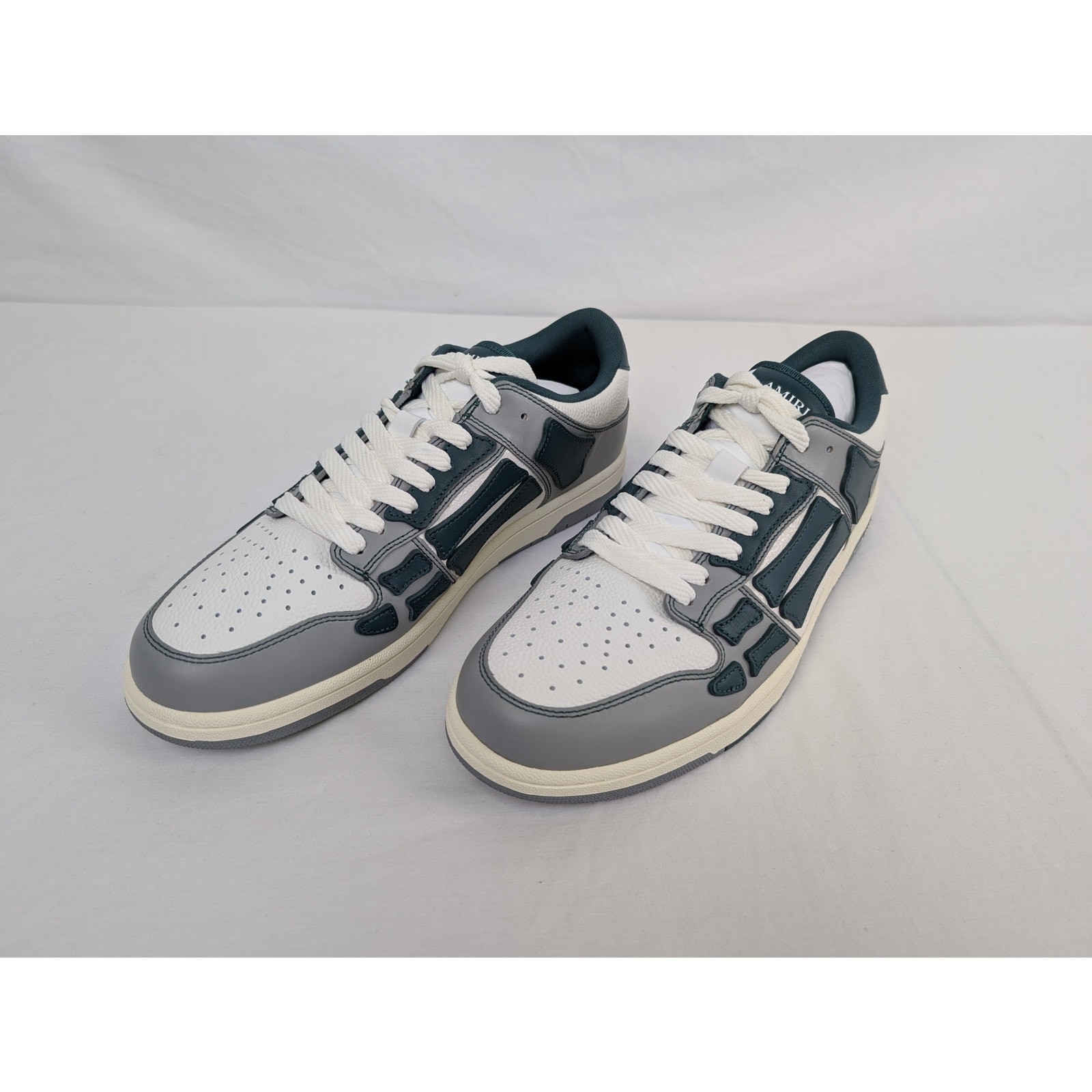 Amiri Varsity Skel Skeleton Top Low Sneakers in Evergreen BNWB 46 image 8