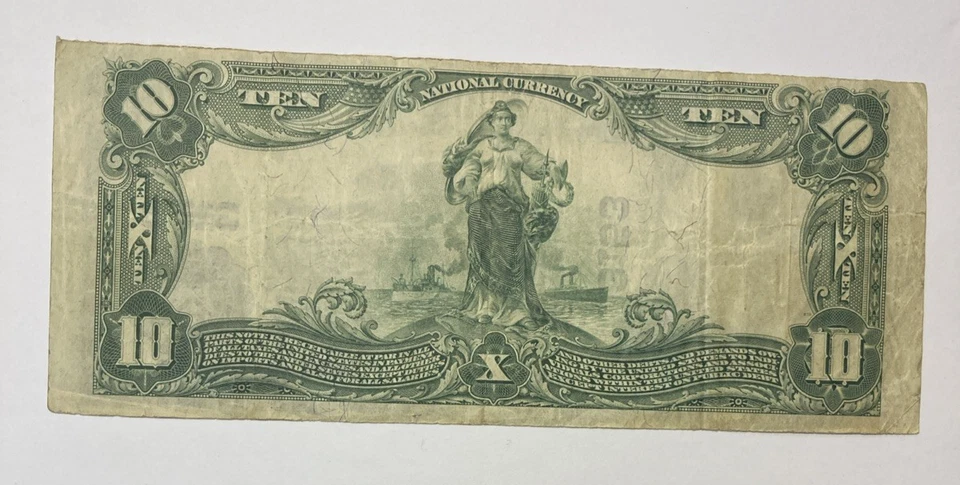 1902 National Bank of Rock Rapids Iowa. $10. Very Fine. Charter 3153 - Image 2 of 3