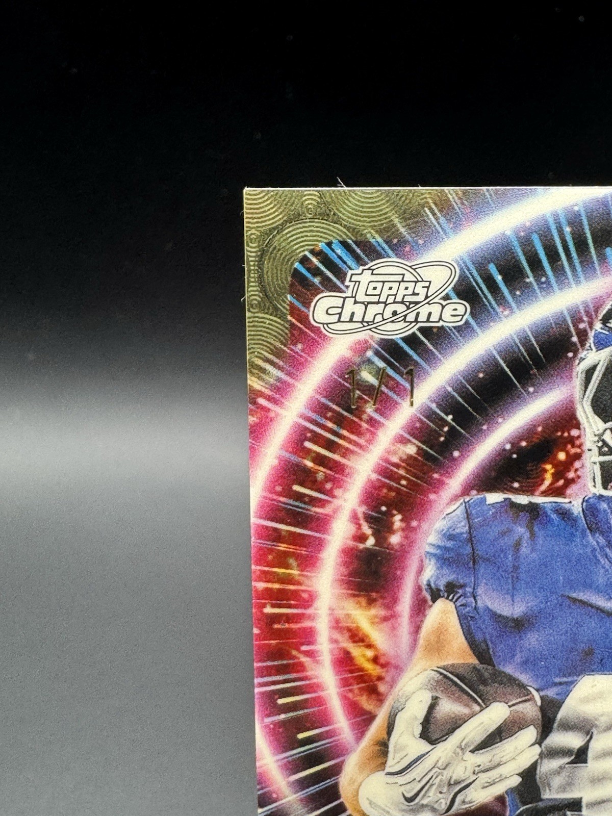 2025 Topps Cosmic Super Move Superfractor 1/1 Cam Skattebo Rookie SSP view 3