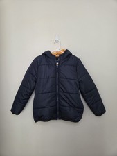 Boys London Fog Navy Blue Hooded Puffer Jacket Sz Med 10/12 NWOT