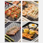 Charcoal Barbecue Grill Portable Smoke Free Double Sided Metal Charcoal BBQ NEW