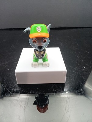 Paw Patrol Rescue Rocky Figure Orange/ Green Hat Free Shipping! T2180