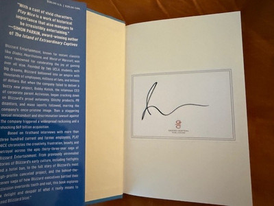 Play Nice: The Rise, Fall, and - Hardcover, by Schreier Jason - SIGNED