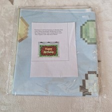 Pixel Video Game Birthday Banner 5X3 Feet Decorations Backdrop 8 Bit Craft