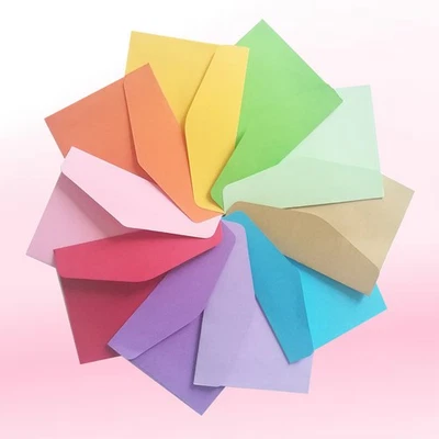 30 Pcs Enveloppe Couleur Petites Enveloppes Sac De Rangement Pour Cartes - Photo 1/4
