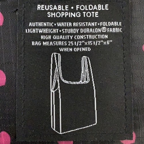 Reusable Foldable Water Resistant Shopping Tote - Picture 4 of 4