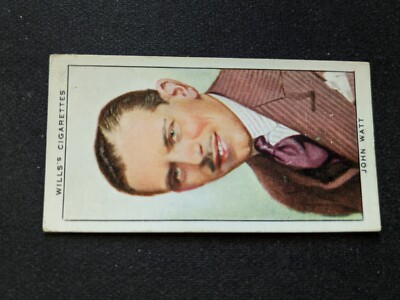 wills cigarette cards radio celebrities 1935 Wills Radio Celebrities Card # 1 John Watt (VG/EX)