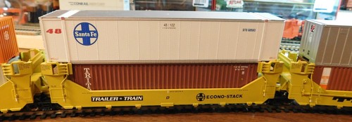 A-LINE CUSTOM SANTA FE/TTX GUNDERSON 5 UNIT CONTAINER CAR DTTX 63179 HO SCALE - Picture 7 of 24